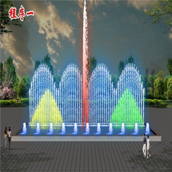 云南玉溪湖面漂浮喷泉