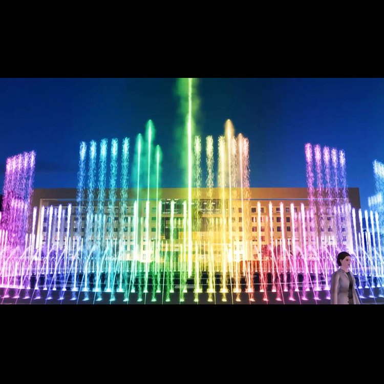 安徽宣城湖面漂浮喷泉