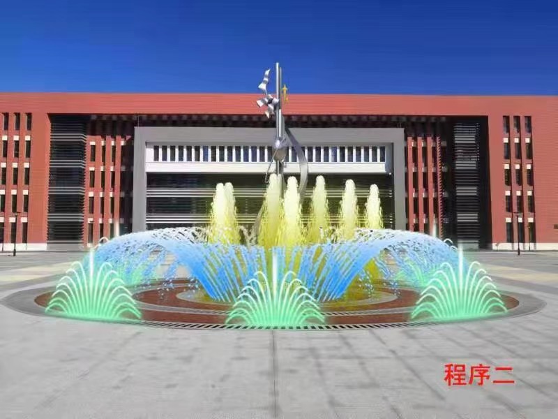 浙江杭州湖面漂浮喷泉