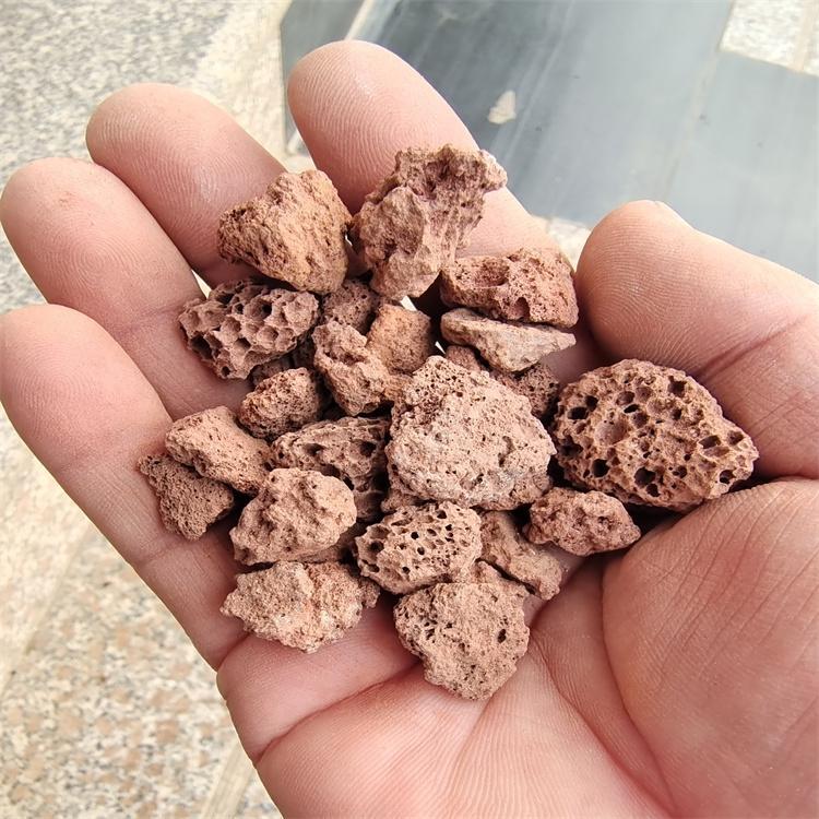 淄博红黑色多孔火山岩轻质减震陶粒饲料级沸石