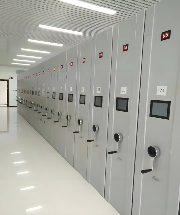 双河移动密集柜厂家-层定位智能密集柜口碑工厂/制动装置锁