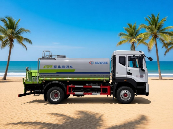 超大流量洒水，东风多利卡D9洒水车快速恢复路面洁净