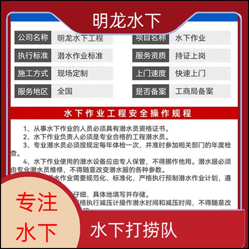 阳泉市蛙人服务公司2026<水下作业工程>